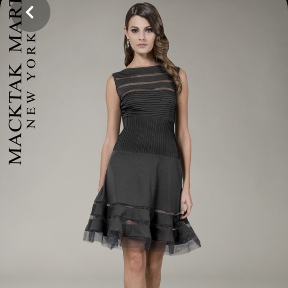 Tadashi Shoji Black Illusion Dress